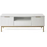 Jahnke TV Bank »CARVE TV 140 Weiss/Goldfarben