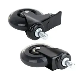 HMF 6810, Bürostuhl Rollen 5er Set, 11 mm, Schwarz