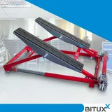 Bituxx Kipphebebühne Mobile Werkstatt Hebebühne Wagenheber Kurzhub PKW Lift bis 2000 kg 2T Rot MS-19230