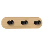KLEINE WOLKE Bamboo Hook Trio Klebehaken Braun