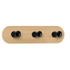 KLEINE WOLKE Bamboo Hook Trio Klebehaken Braun