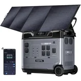 OUKITEL P5000 Pro 4000W Tragbare Powerstation mit 200W Solarpanel, 5120Wh Solar Generator, LiFePO4 Batterie, 1,2 Std Vollladung, 15 Ausgang, APP für Camping, Reisen, Wohnung