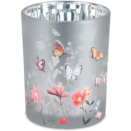 Formano Windlicht Motiv Sommerzeit 8cm Glas Mehrfarbig