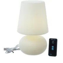 MARELIDA LED Garten Tischlampe Weiß