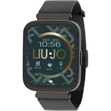 Liu•Jo Voice Slim SWLJ082 BT 40 mm Edelstahlgehäuse Schwarz Mesharmband Schwarz M
