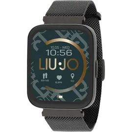 Liu•Jo Voice Slim SWLJ082 BT 40 mm Edelstahlgehäuse Schwarz Mesharmband Schwarz M
