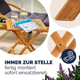 CASARIA Beistelltisch 46 x 46 cm braun klappbar
