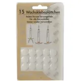 Papstar Wachsklebeplättchen, Ø 15 mm 95760 = 1 Packung = 15 Plättchen, weiß