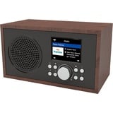 Tragbares Internetradio - Denver IR-135 - WLAN - Bluetooth - UPnP- und DLNA-Übertragung - Wiederaufladbarer Akku - Weckerfunktion - Holzgehäuse - Holz/Schwarz