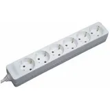 Brennenstuhl Steckdosenleiste Mehrfachsteckdose Steckerleiste 6 Steckdosen Diagonal Kinderschutz 250 V 3680 W 1400 Mm Kabel Kunststoff Weiß