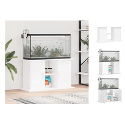 vidaXL Aquariumunterschrank Aquariumständer Hochglanz-Weiß 101x41x58 cm Holzwerkstoff Aquarium Unt weiß