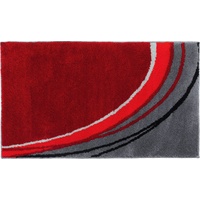 Badematte Badematte "Mykonos" Erwin Müller, Höhe 20 mm, rund, Grafik rot rund - 90 cm x 90 cm x 20 mm