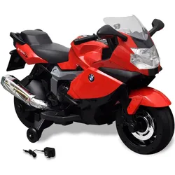 BMW Elektro-Motorrad für Kinder – Rot, 6 V, mit Sound und Musikanlage