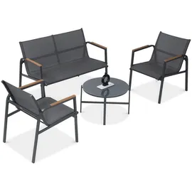 beautysofa THAITI Set 4-tlg. Dunkelgrau