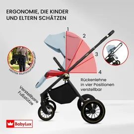 Babylux Kinderwagen 3in1 Set Blau