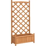 vidaXL Pflanzkübel mit Spalier 193 x 40 x 40 cm Braun