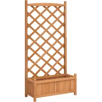 vidaXL Pflanzkübel mit Spalier 193 x 40 x 40 cm Braun