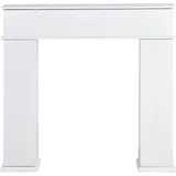Kaminumrandung Weiß MDF-Platte Schmal Retro Stil Klassisch Kaminkonsole Kaminattrappe Deko Wohnzimmer Schlafzimmer Flur Esszimmer