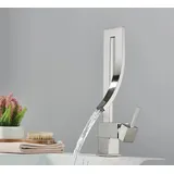 Waschbeckenarmatur Aus Messing, Wasserfallarmatur, Einhebel-waschtischarmatur, Warm-/kaltwasser-mischbatterie, Badezimmerarmatur, Waschbeckenarmatur