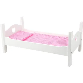 Small Foot Company Small foot 11212 - Puppenbett mit Bettzeug und Matratze, Holz, Länge: 50cm