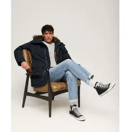 Superdry Everest Faux Fur Jacke - Eclipse Navy - M
