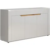trendteam Sideboard Marlon Weiß Hochglanz und Evoke Eiche - Anrichte mit Vollauszug - (BxHxT) 150 x 84 cm - Sideboards, Sideboards