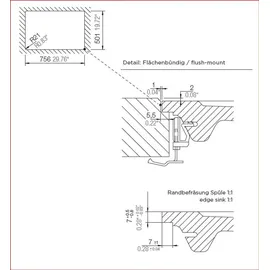 Schock Mono D-100 Flächenbündig magma + Excenterbeätigung