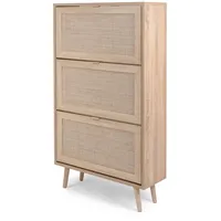 Furn.design Schuhkipper Eiche Sonoma Bast-Dekor 70/125 cm 3 Kipper,