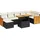 vidaXL Garten-Lounge-Set 8-tlg. schwarz
