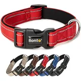 LIONTO Hunde-Halsband verstellbar rot XS