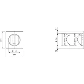 Bora UEBR/1 3box Mauerkasten rund