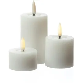 uYuni LED Mini Kerzenset Thea 3 St. D: 5 cm weiß