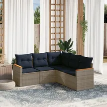 vidaXL Gartensofa-Set 5-tlg. grau