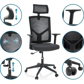 HJH Office BRETON B Stoff / Netzstoff Schwarz