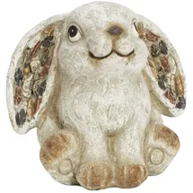 muchome Gartenfigur Hase 13 cm Grau/Braun