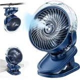 FELIXLEO Tischventilator Jialexin Nackenventilator, Blattlos 6000mAh Akku Hals Ventilator, Weiß