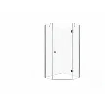 Glaszentrum Hagen Aya Eckdusche mit Pendeltür 100 x 195 cm ESG Glas transparent