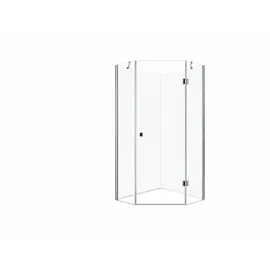 Glaszentrum Hagen Aya Eckdusche mit Pendeltür 100 x 195 cm ESG Glas transparent