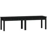 vidaXL Gartenbank 2-Sitzer Schwarz 159,5x44x45 cm Massivholz Kiefer