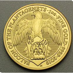 Goldmünze 1oz Falcon of the Plantagenets 2019 The Queen's Beasts (Großbritannien)
