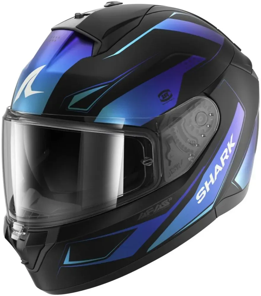 Shark Ridill 2 Mekarium, casque intégral - Mat Noir/Bleu/Mauve - M