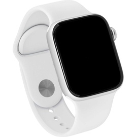 Apple Watch SE 2022 GPS + Cellular 40 mm Aluminiumgehäuse silber, Sportarmband weiß