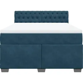 vidaXL Boxspringbett 140 x 200 cm Blau