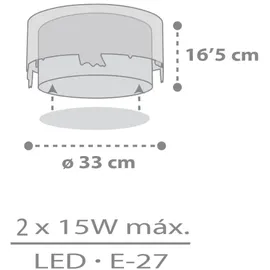 Dalber Deckenlampe Kinderzimmer, Kinder Deckenleuchte, Jungenzimmerlampe, Kinderlampe, Loving Deer Reh Tiere Rosa, 61276M, E27-2 x 15W