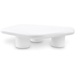 Casa Padrino Luxus Fiberglas Couchtisch Hochglanz Weiß 160 x 118 x H. 33 cm - Fiberglas Wohnzimmertisch - Wohnzimmer Möbel - Hotel Möbel - Luxus Möbel - Fiberglas Möbel