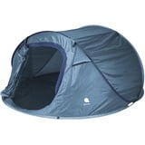 XXL Pop Up Wurfzelt blau 240 x 210 cm - 3 Personen - Sofortzelt für Trekking und Camping - Automatisches Sofortzelt Einhandzelt Trekking Camping Zelt inklusive Heringe + Spannseile wasserdicht