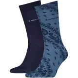 Levi's Reg Cut Bandana Print Socken 2 Paar Blau 43-46