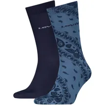 Levi's Reg Cut Bandana Print Socken 2 Paar Blau 43-46