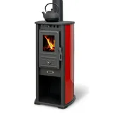 Blist Kaminofen BERNA LUX G 4.0 rot, 5.9 kW schwarz