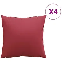VidaXL Sofakissen 4 Stk. Weinrot 60x60 cm Stoff